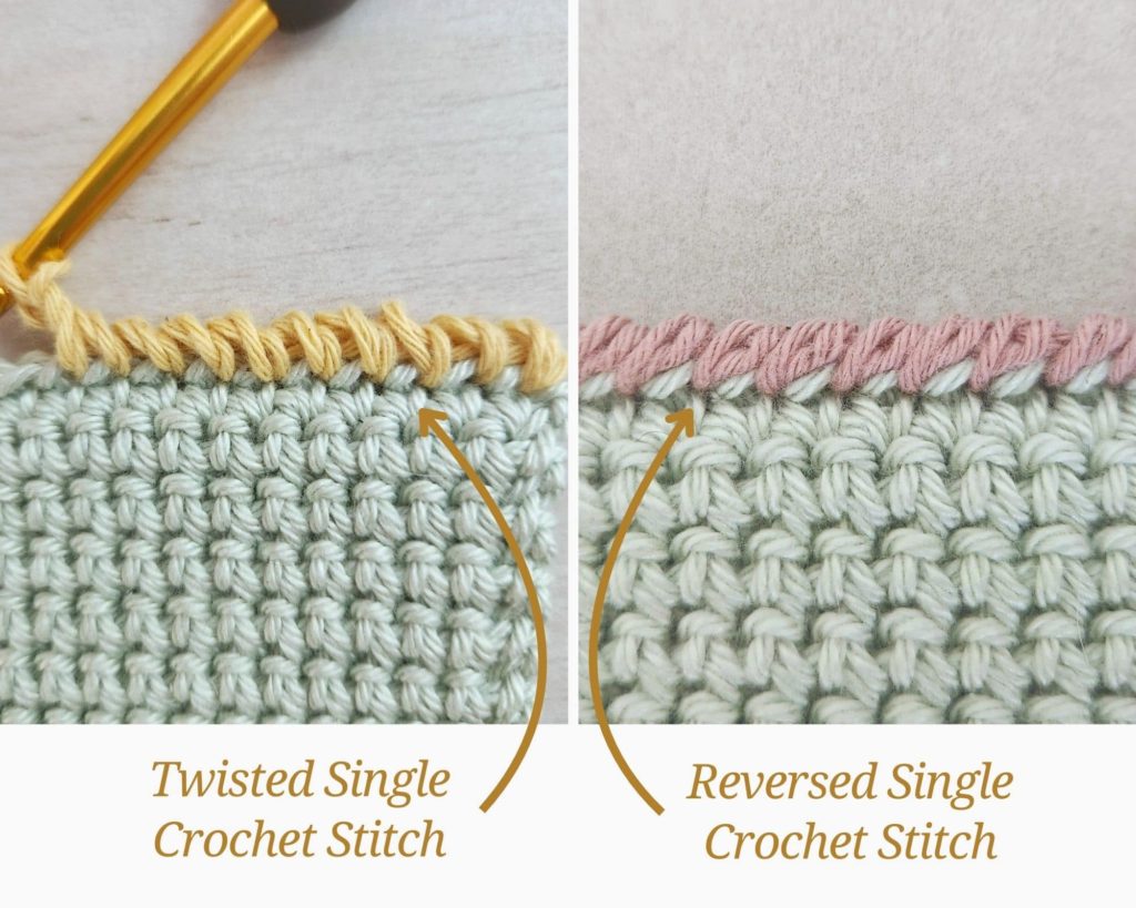 alternatives to crab stitch (reversed single crochet)