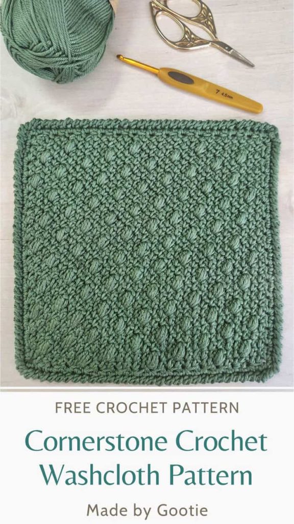 cornerstone washcloth crochet pattern made by gootie