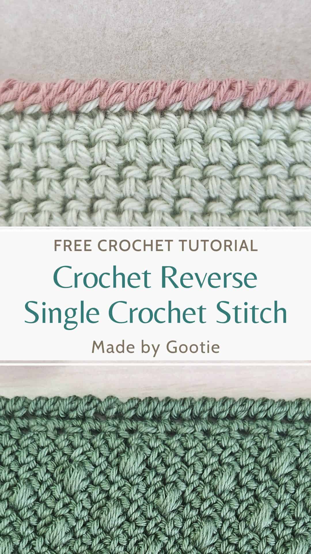 How to Crochet: Reverse Single Crochet Stitch (Crab Stitch) - Made by ...