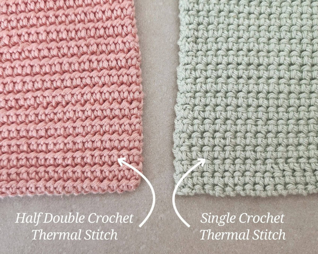 half double crochet thermal stitch made by gootie