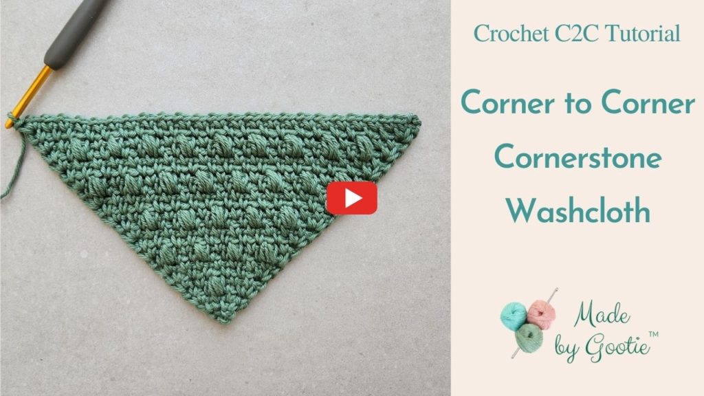 how to crochet a washcloth for beginners made by gootie