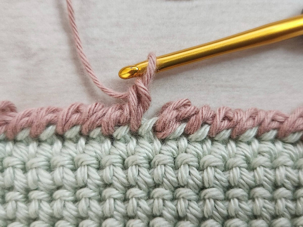 how to join reversed single crochet stitch made by gootie