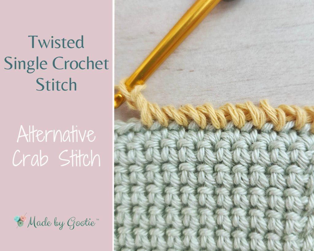 twisted single crochet stitch made by gootie