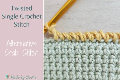 twisted single crochet stitch made by gootie