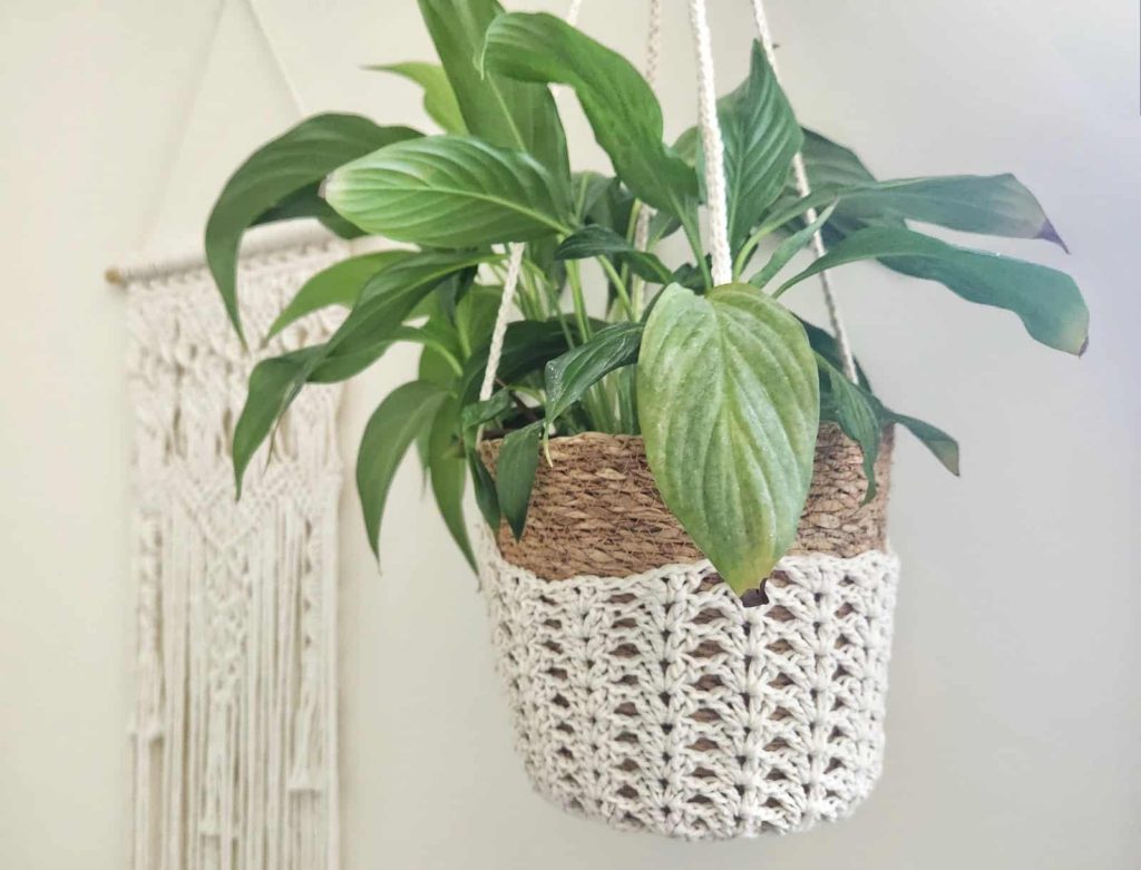 free crochet plant hanger pattern made by gootie