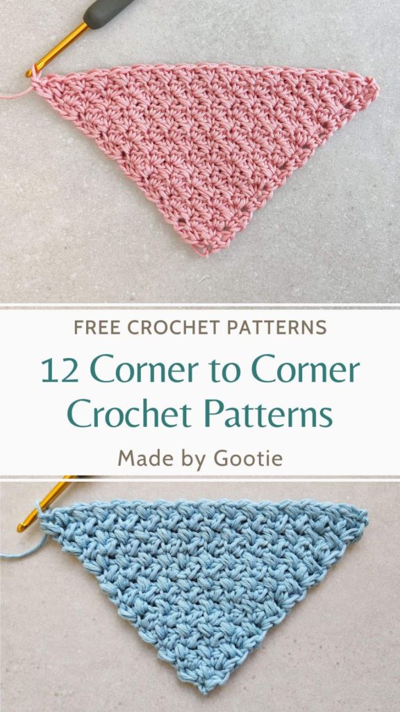 corner to corner crochet stitches