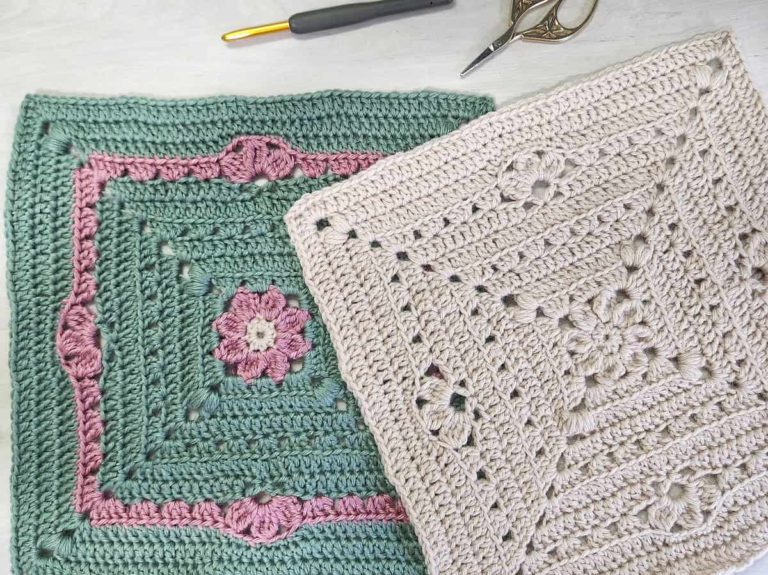 flower granny square pattern made by gootie