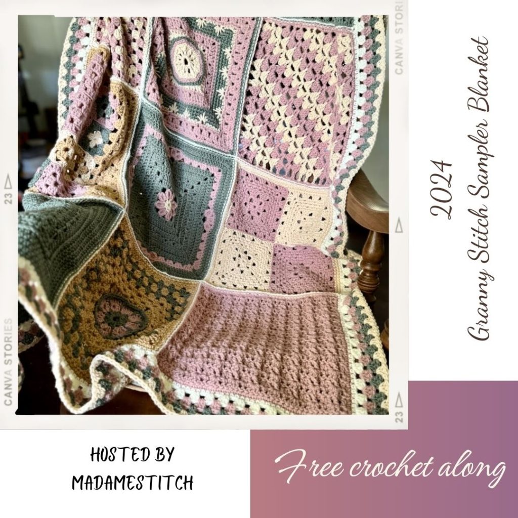 granny square blanket crochet along