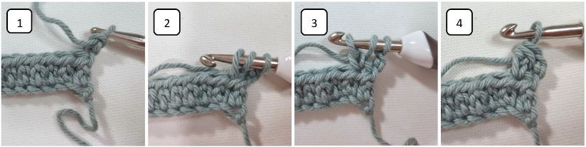 how to crochet the extended half double crochet stitch