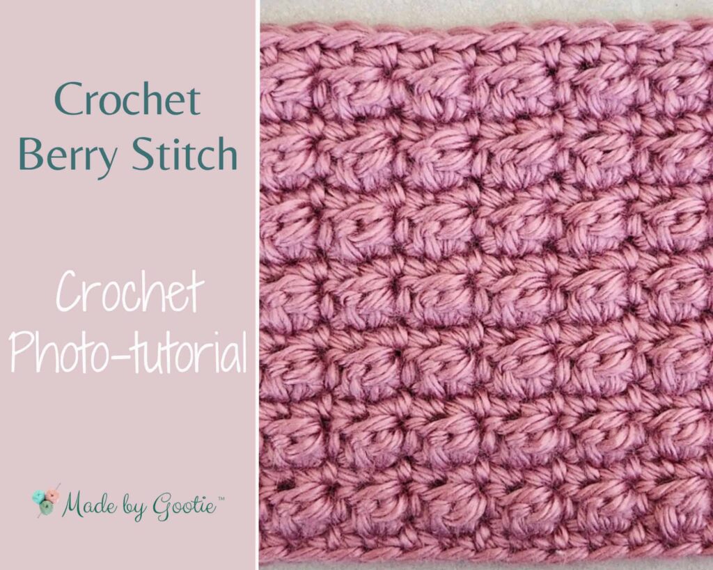 crochet berry stitch made by gootie