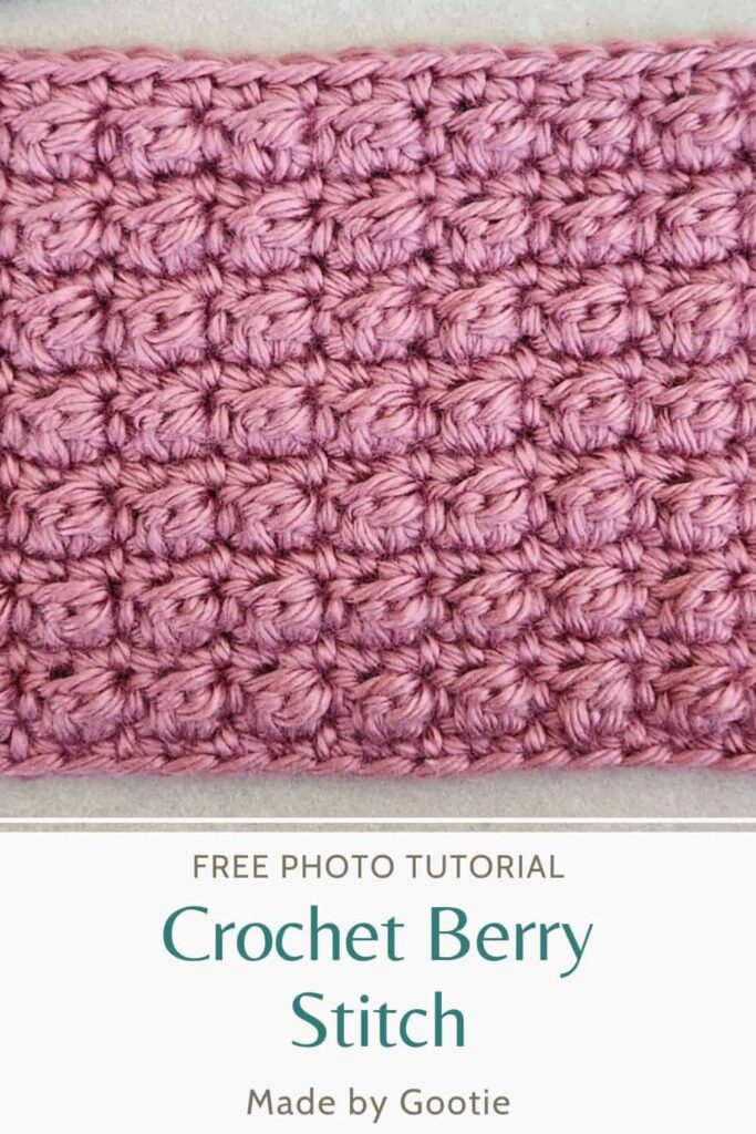 crochet even berry stitch made by gootie