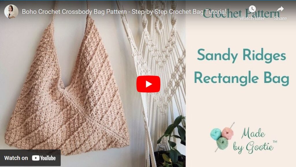 boho crochet bag pattern made by gootie