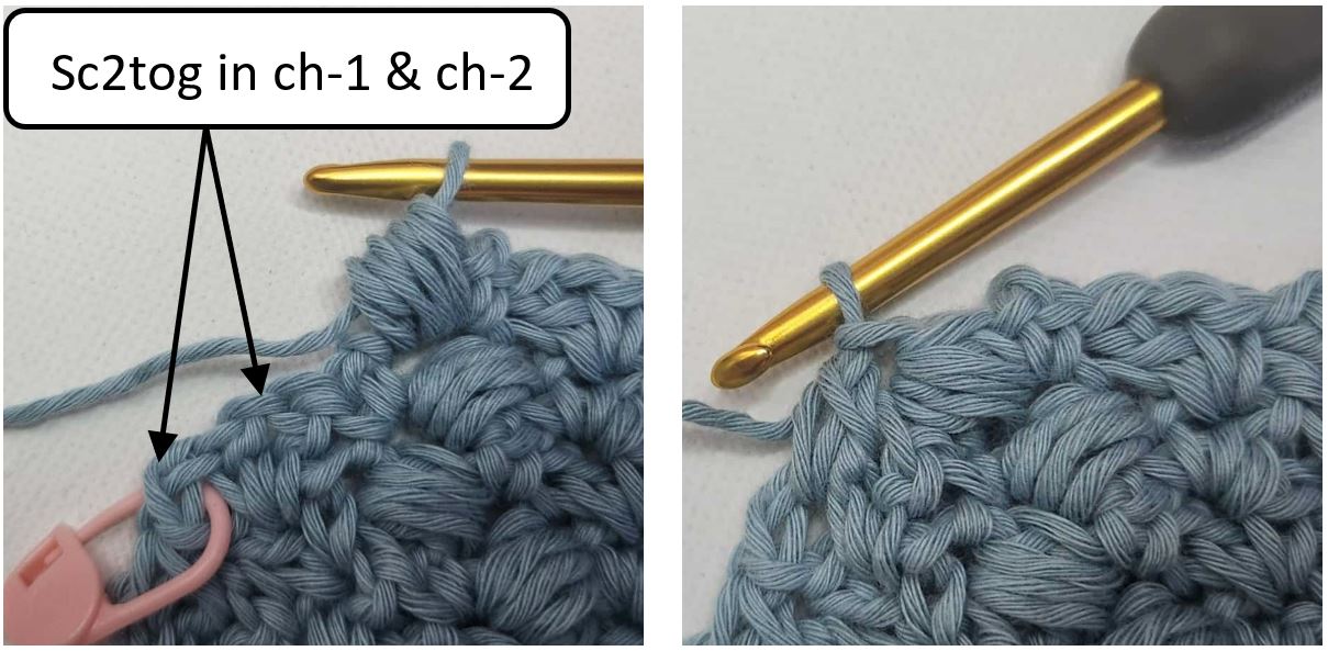 decreasing in corner to corner crochet