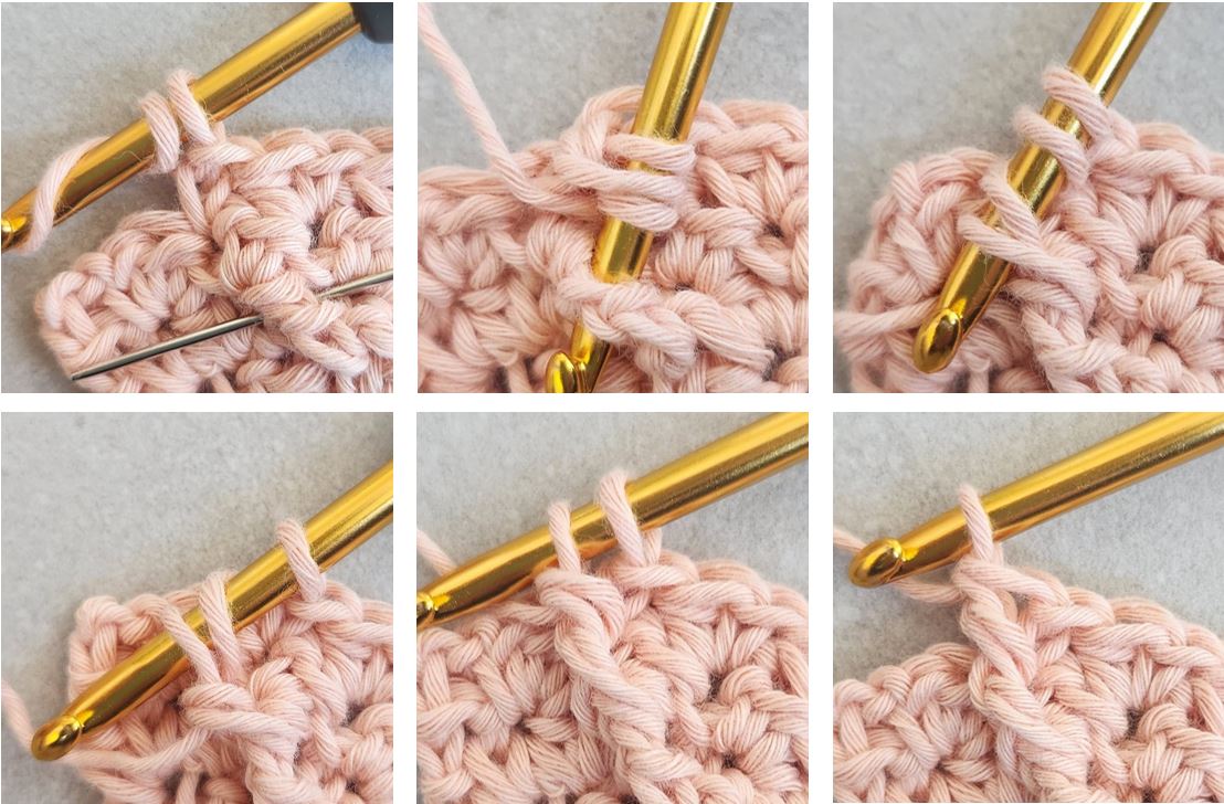 how to crochet front post treble crochet stitch gootie