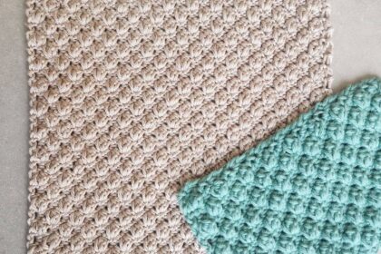 textured crochet dishcloth pattern made by gootie