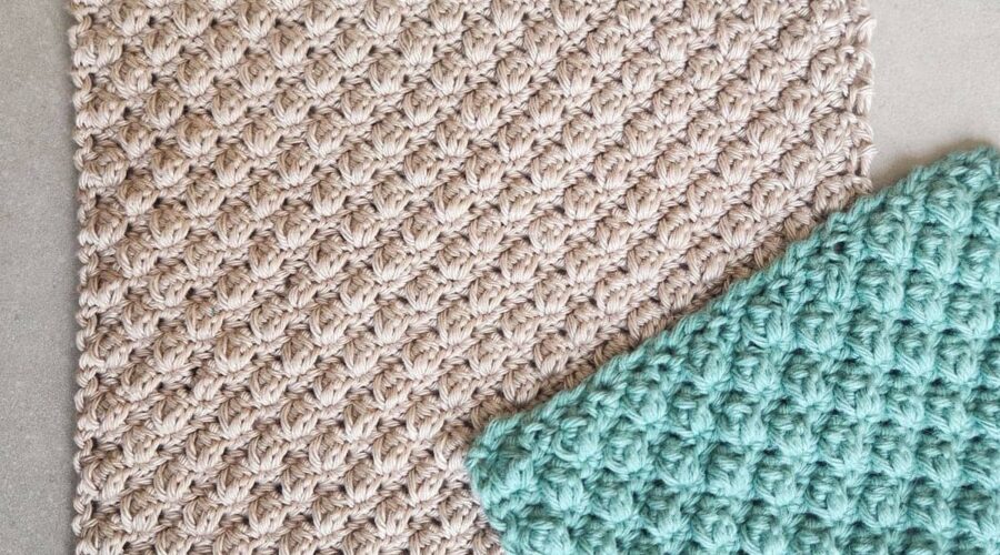 textured crochet dishcloth pattern made by gootie