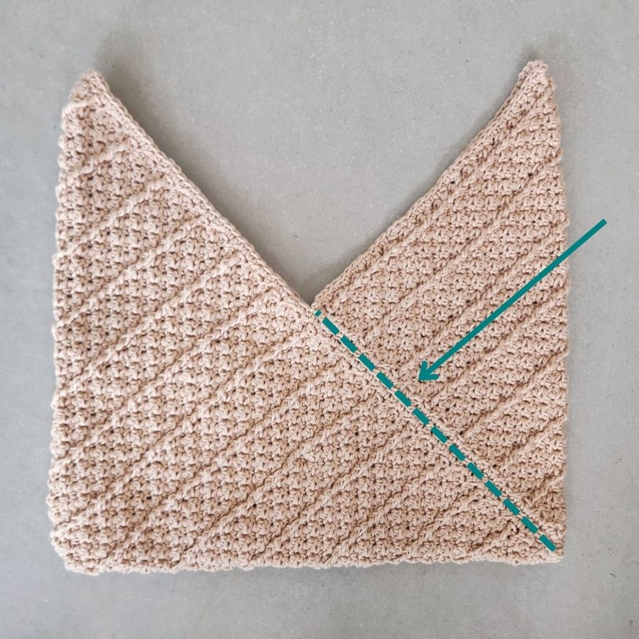 where to sew the crochet bag