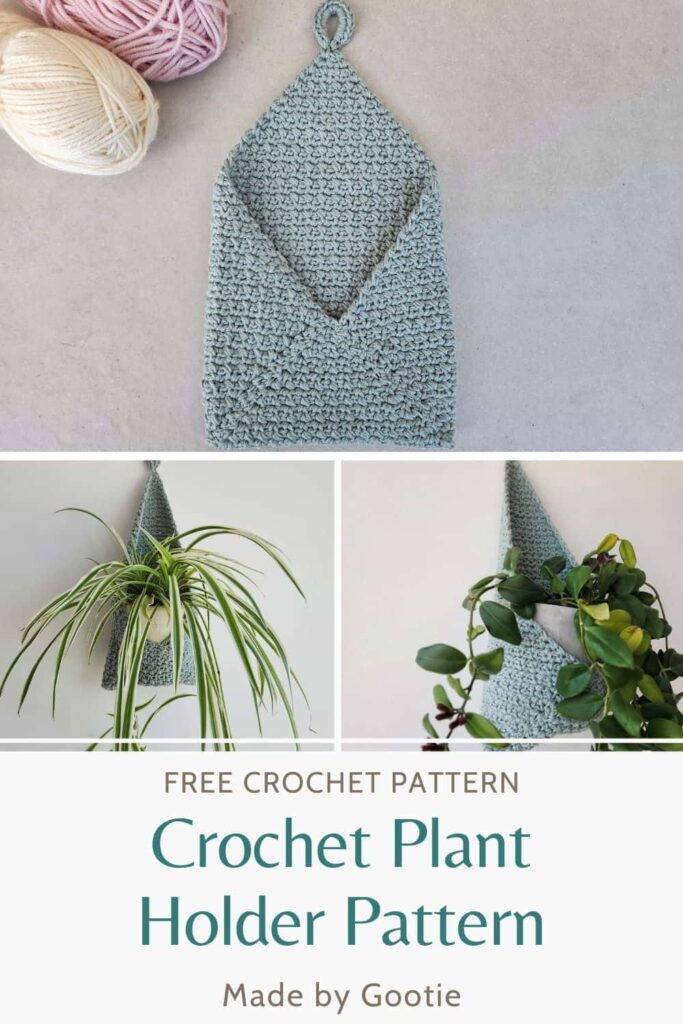 Crochet wall hanging basket gootie