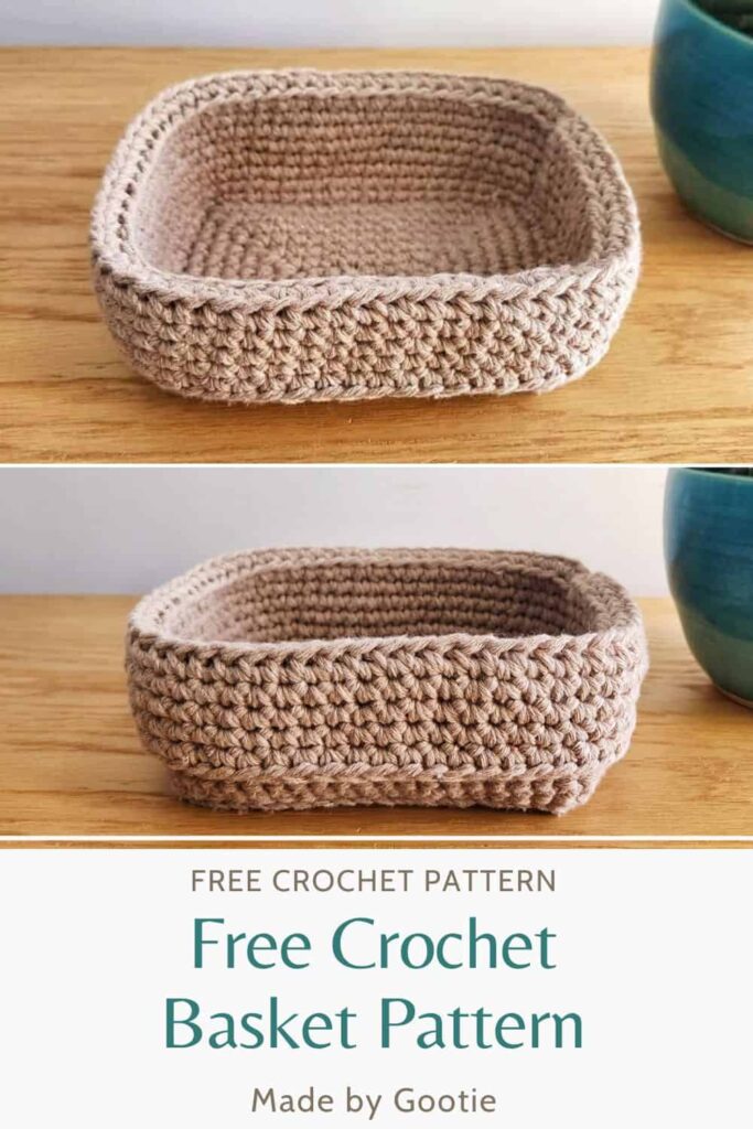 crochet rectangle basket patterns gootie