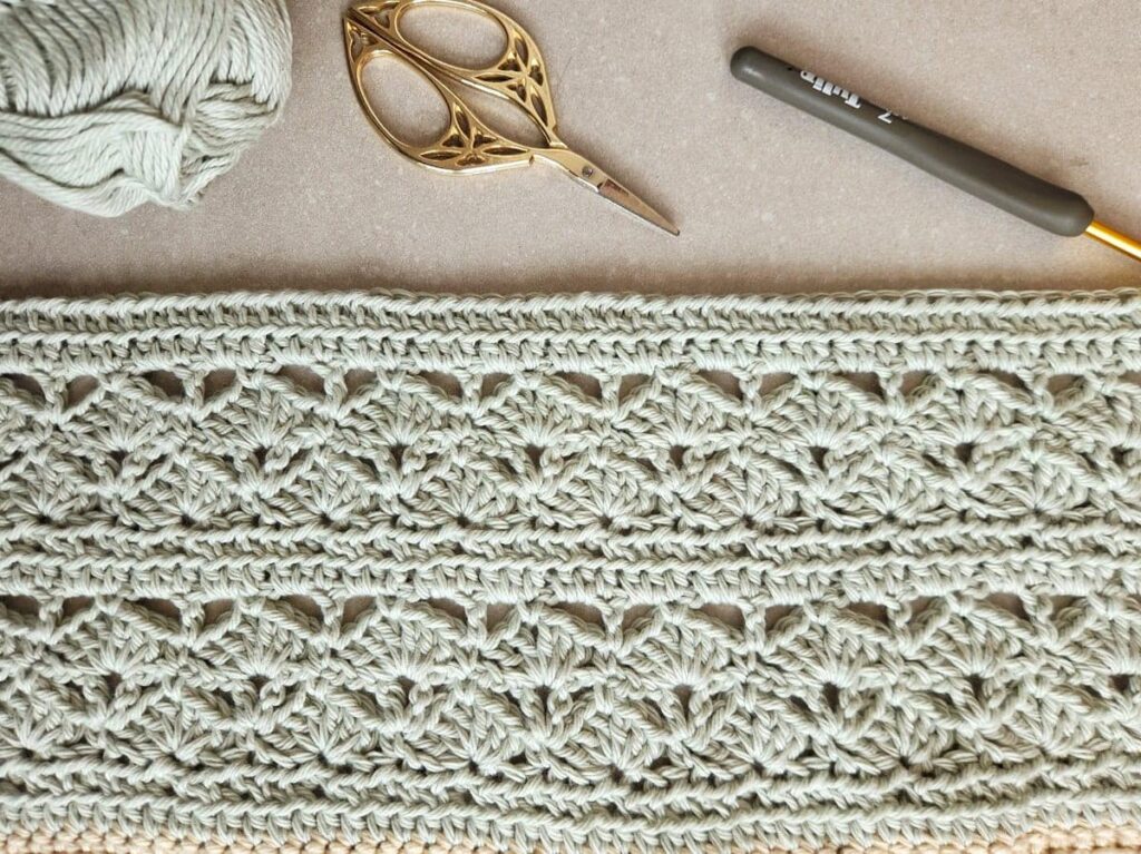 Shell stitch crochet pattern gootie - Section 5