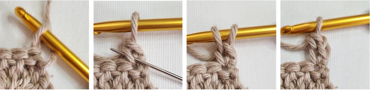 Stsc stitch stacked single crochet