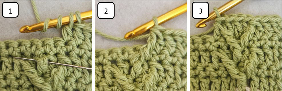 crochet cable v stitch