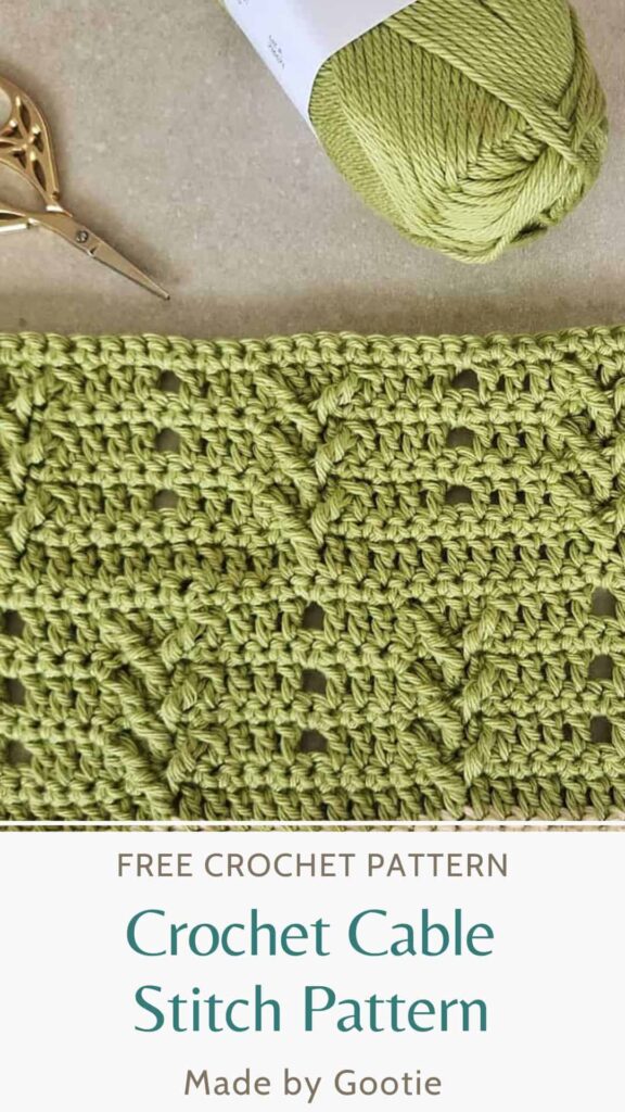 crochet cable stitch pattern gootie
