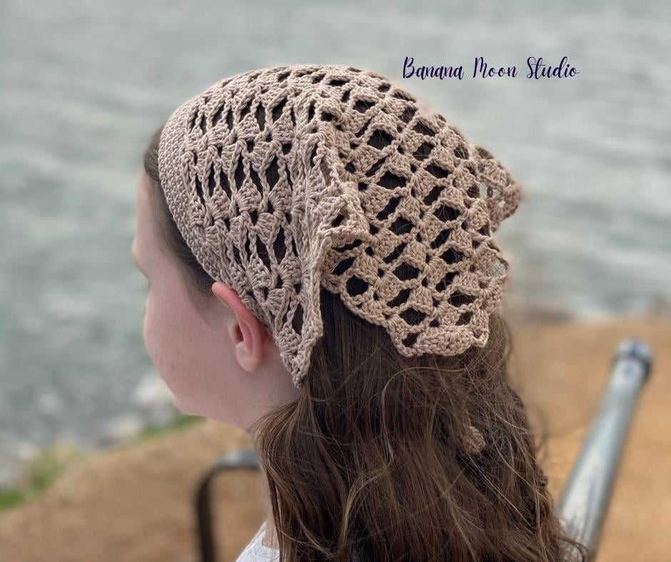 crochet hair kerchief