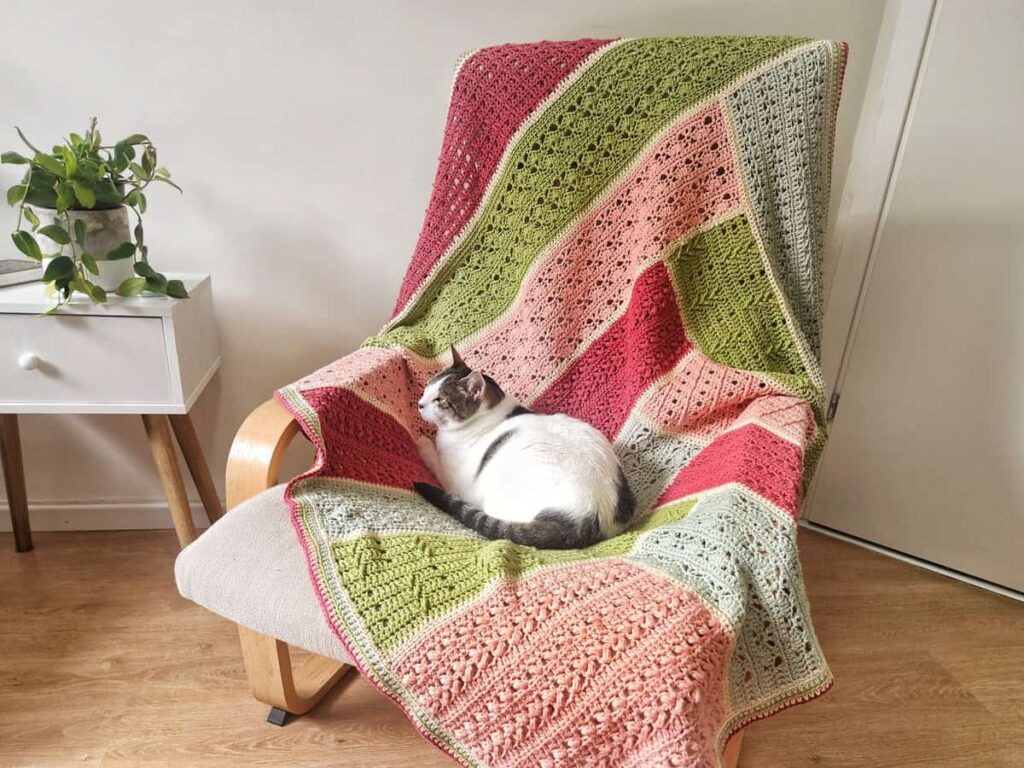 crochet patchwork blanket made by gootie