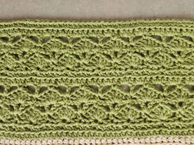 crochet shells blanket pattern - Section 11