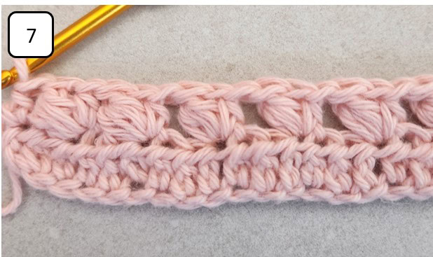 side puff stitch crochet
