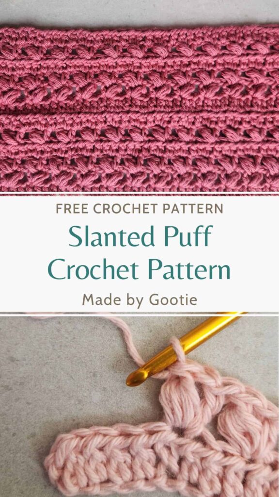 slanted puff crochet pattern gootie (1)