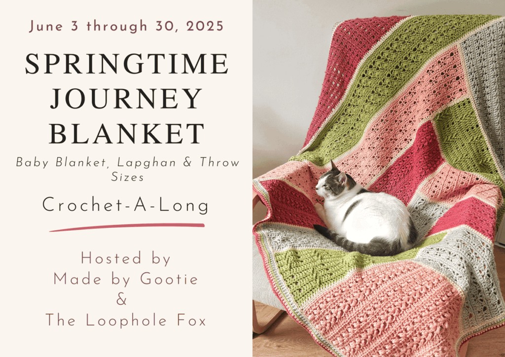 springtime blanket crochet along gootie the loophole fox