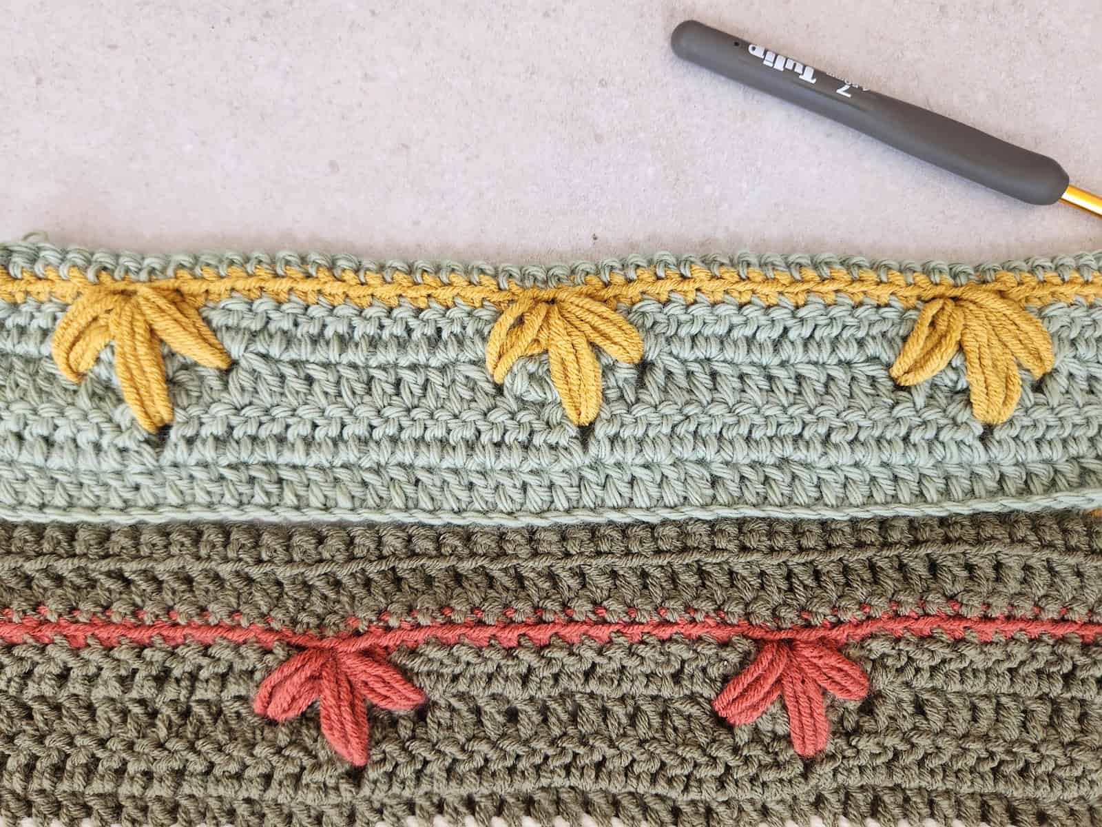 Leaf Spike Stitch Crochet Pattern - Made by Gootie
