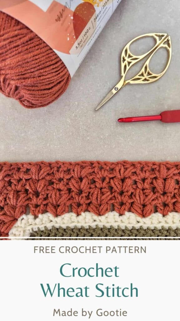 easy crochet wheat stitch gootie