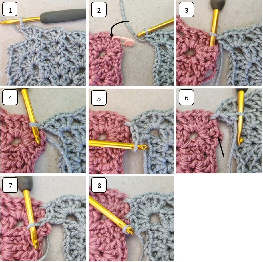 how to join as you go granny squares