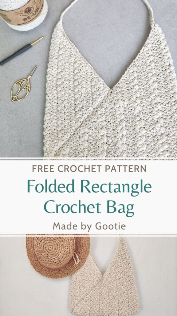 folded rectangle crochet bag - gootie