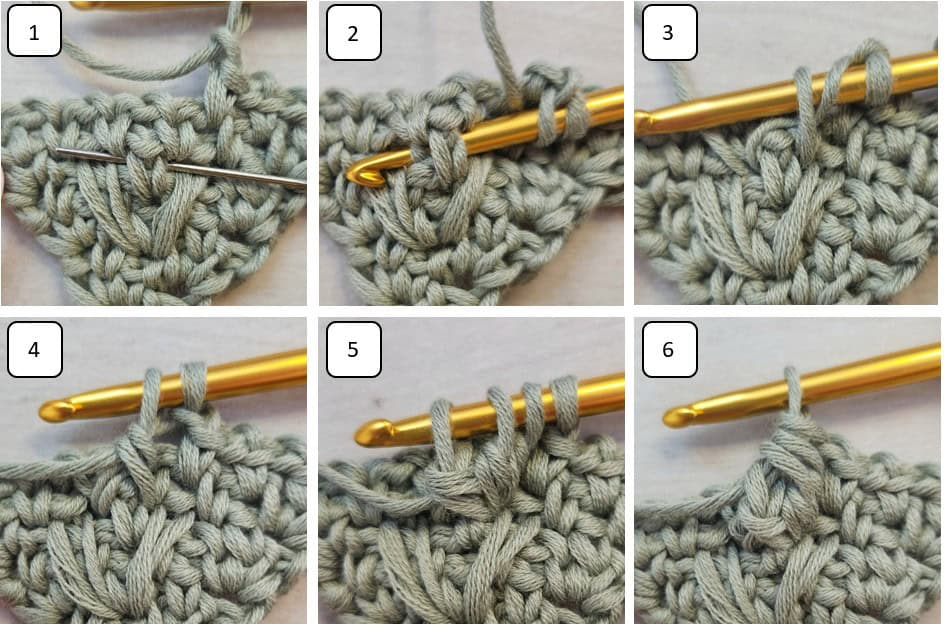 front post crochet stitch gootie