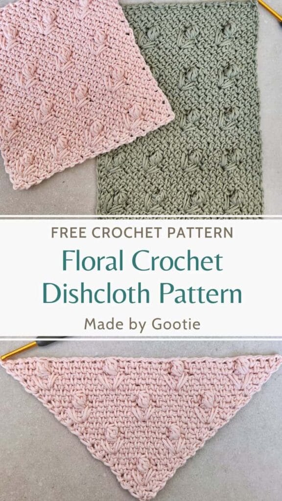 floral crochet dishcloth pattern gootie