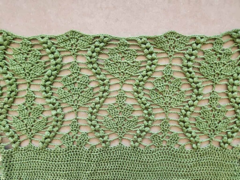 crochet leaves lace pattern