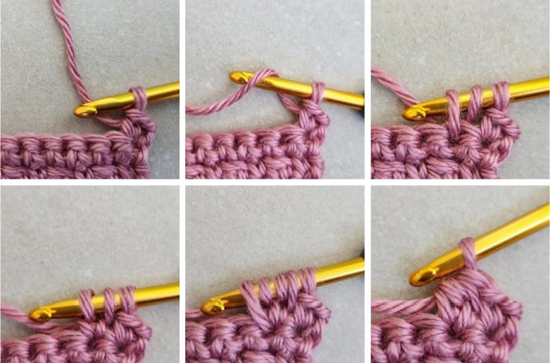 crocheting the berry stitch