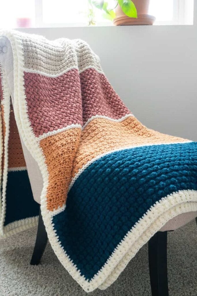 easy striped crochet blanket gootie