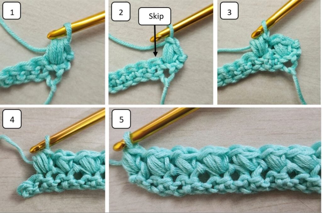 Bean stitch crochet blanket gootie